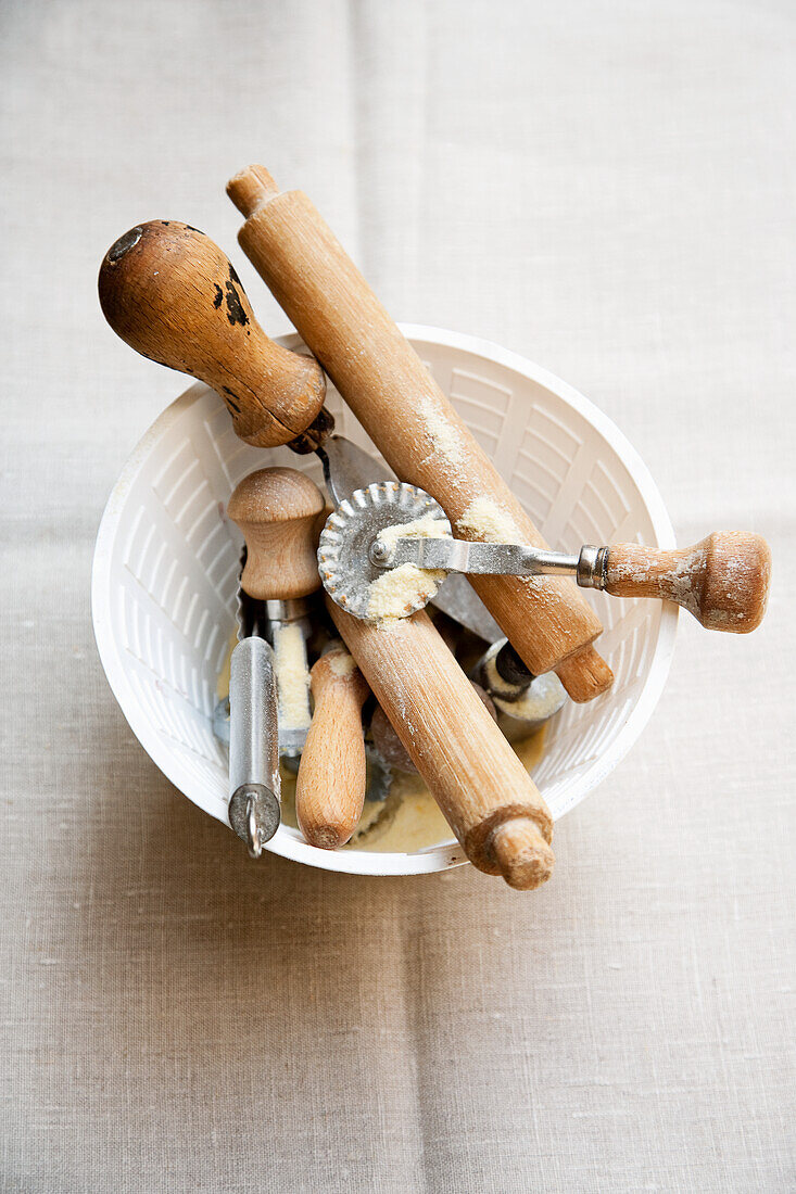 Küchenwerkzeuge zur Herstellung von Ravioli