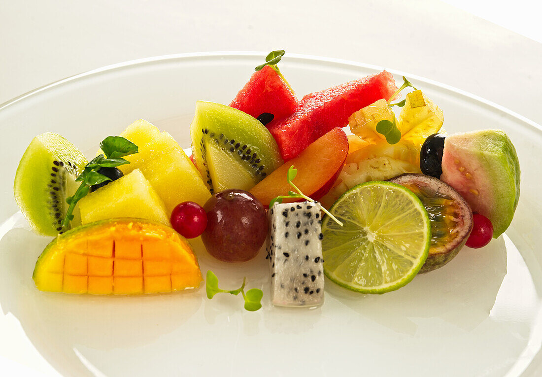 Mixed tropical fruit platter