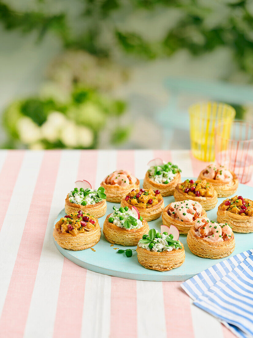 Vol-au-Vents with three kinds of fillings