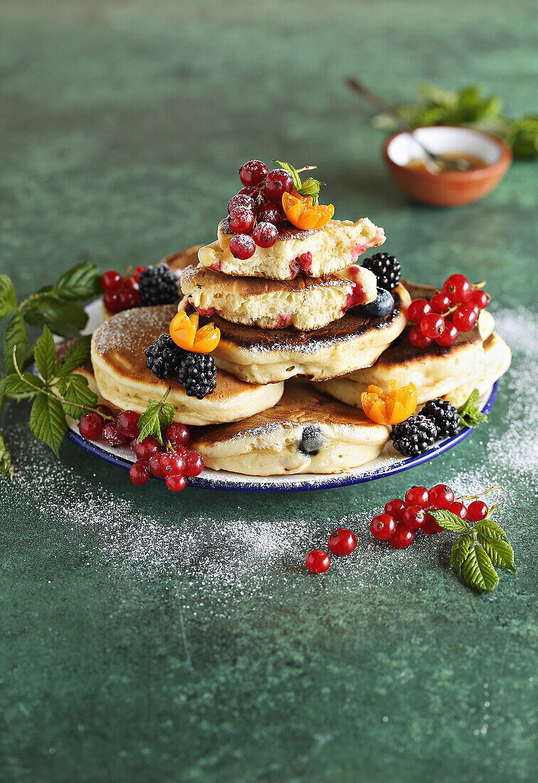 Pancakes with fresh berries