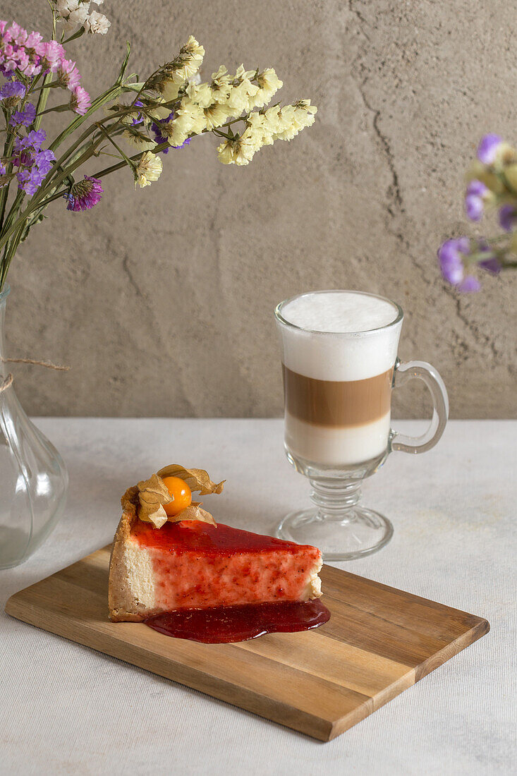 Cheesecake and Cafe Latte