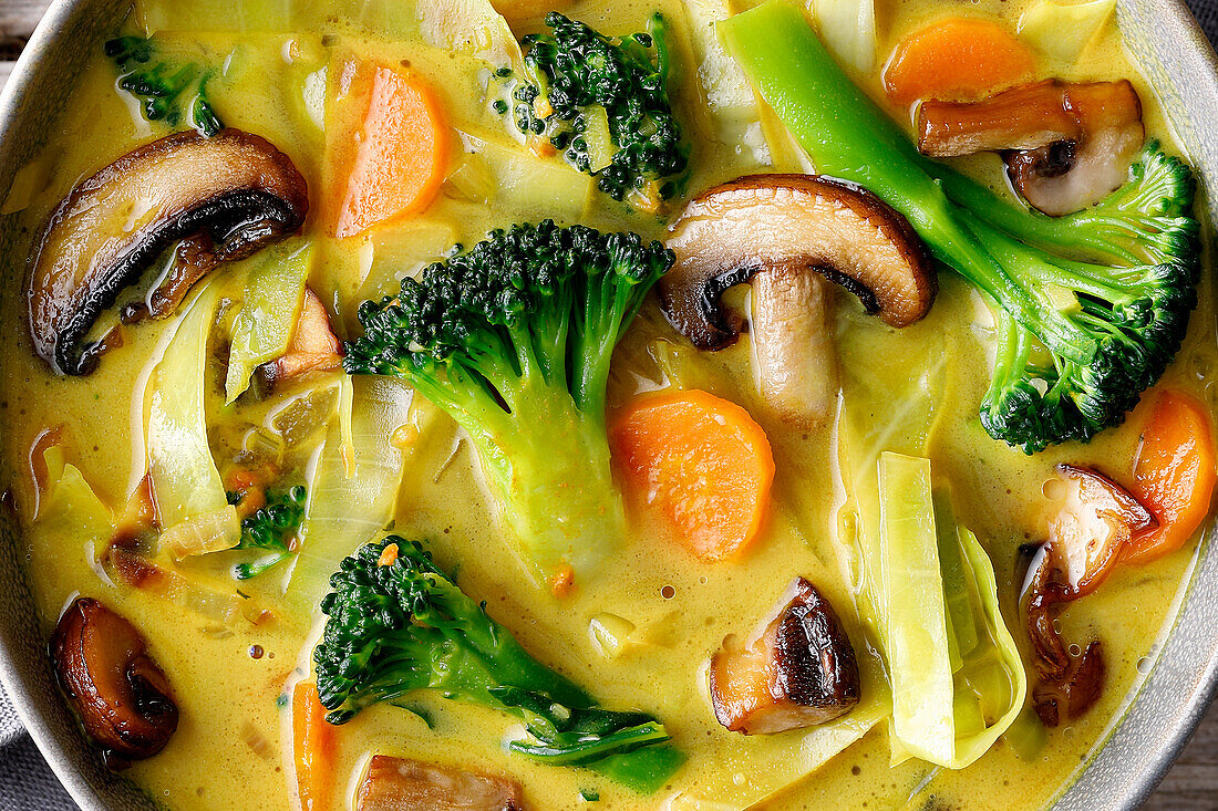 Coconut vegetable soup