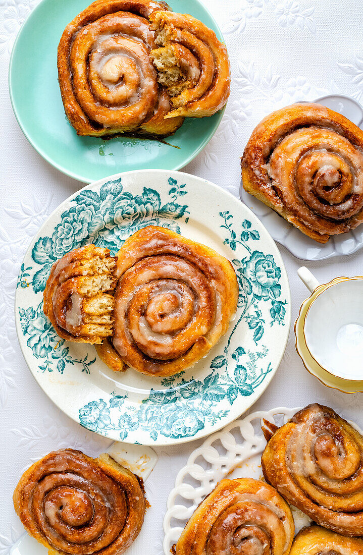 Cinnamon rolls with icing