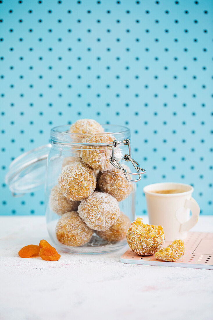 Apricot and coconut balls