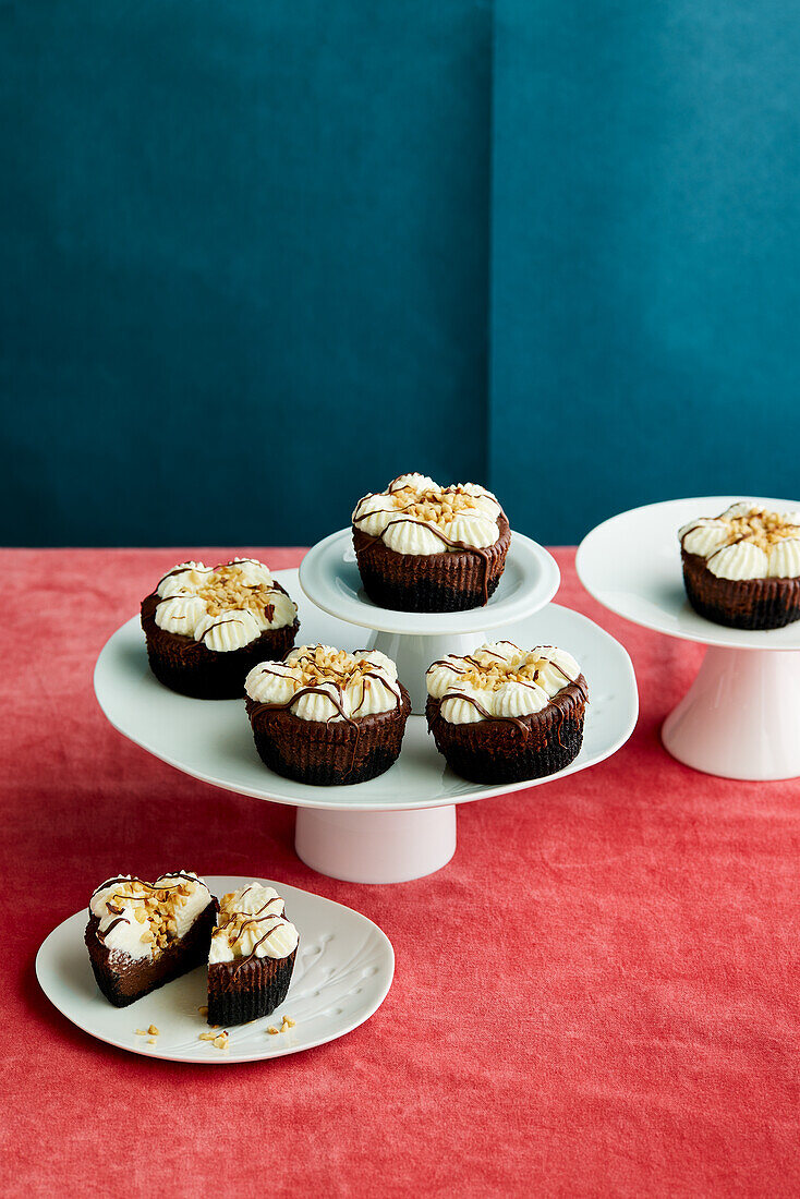 Chocolate cupcakes with cheese cream