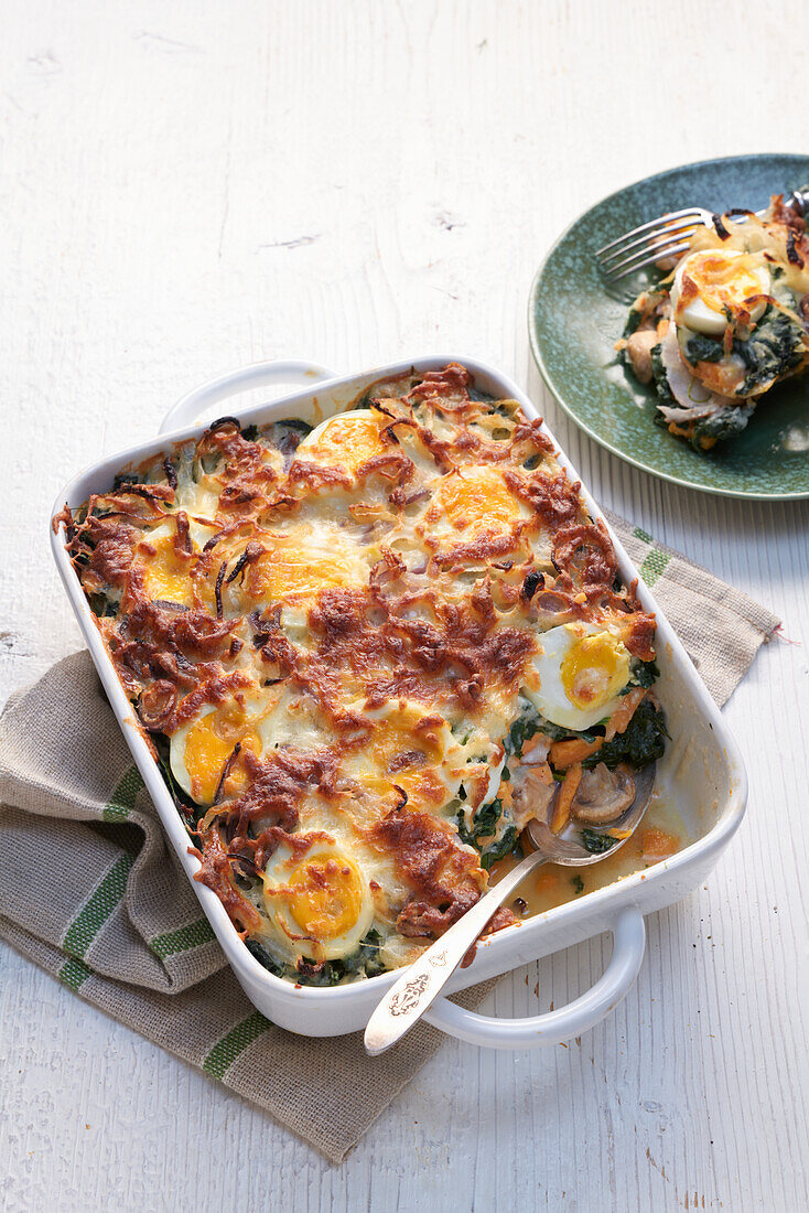 Spinach and egg casserole