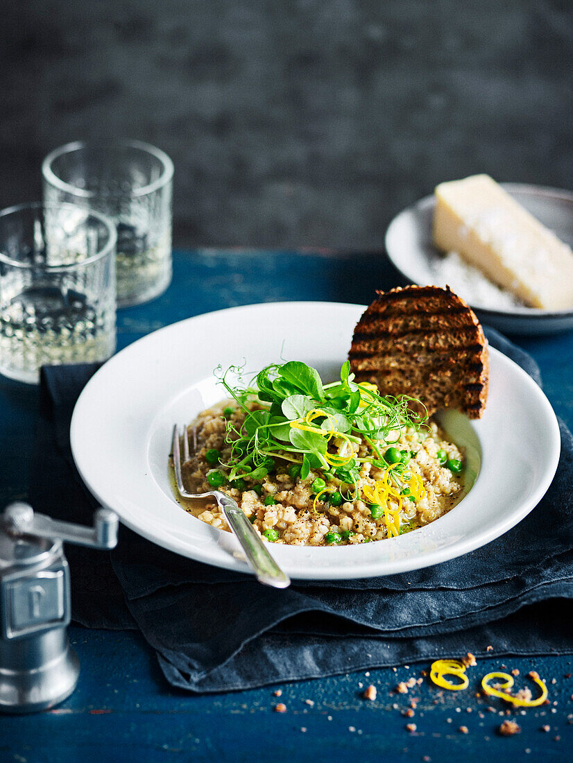 Barley and fennel risotto