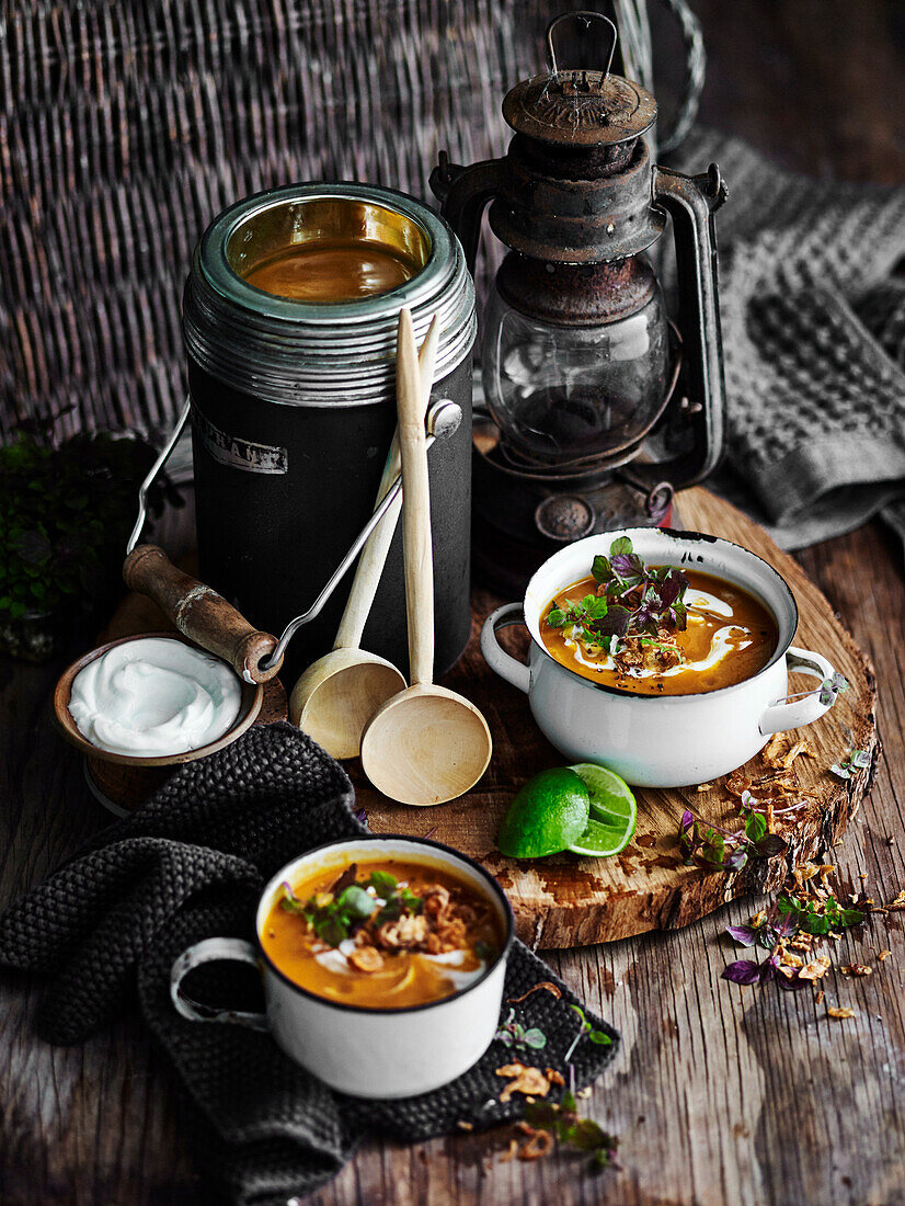 Thai red curry sweet potato soup