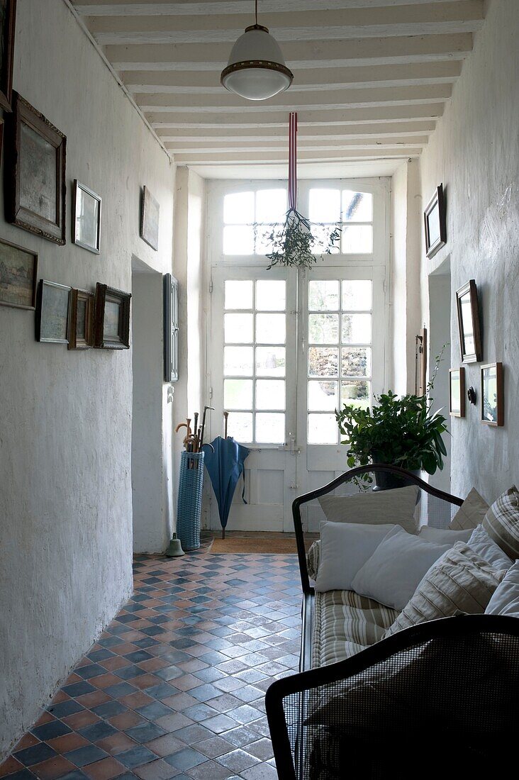 Entrance hall in traditional mansion