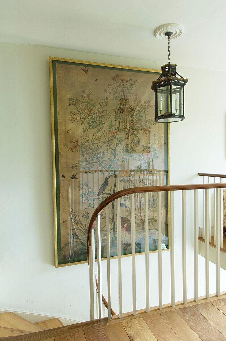 Staircase with picture on the wall