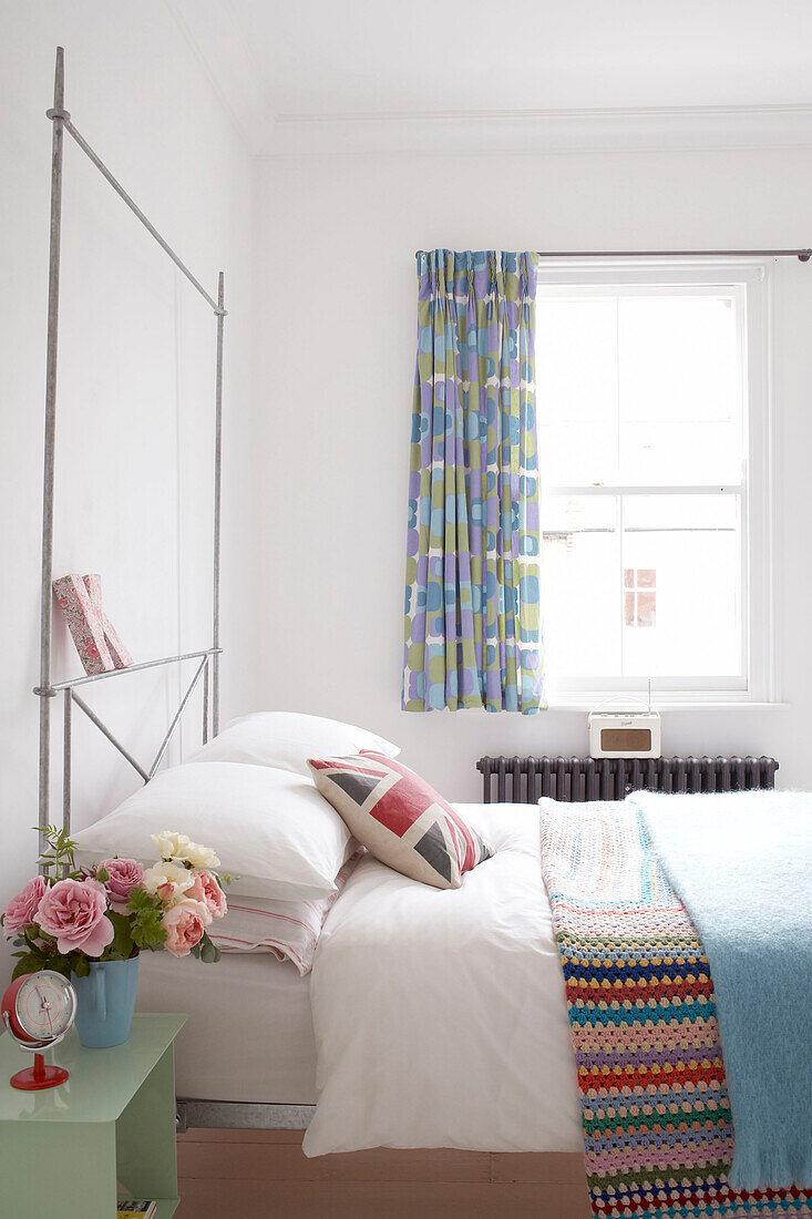 Colourful master bedroom