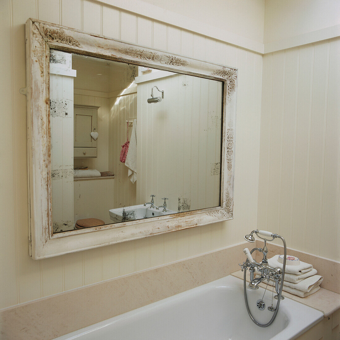 White bathroom in natural light