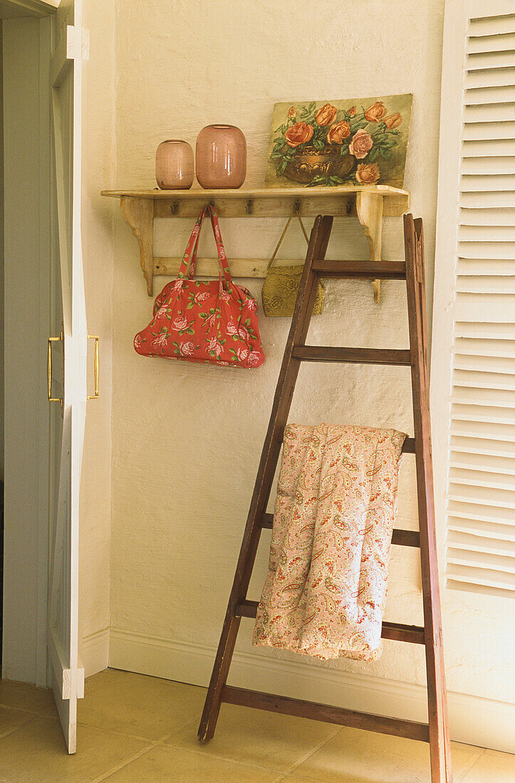 Antique ladder and shelf