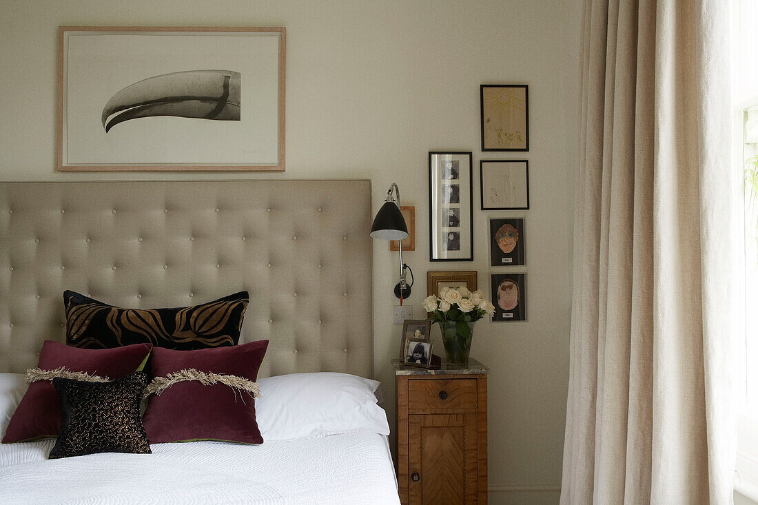 Luxurious master bedroom with neutral decor