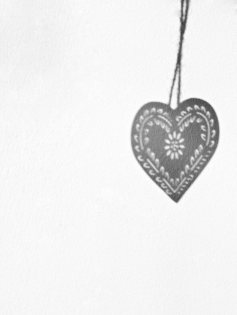 Metallic love heart shaped