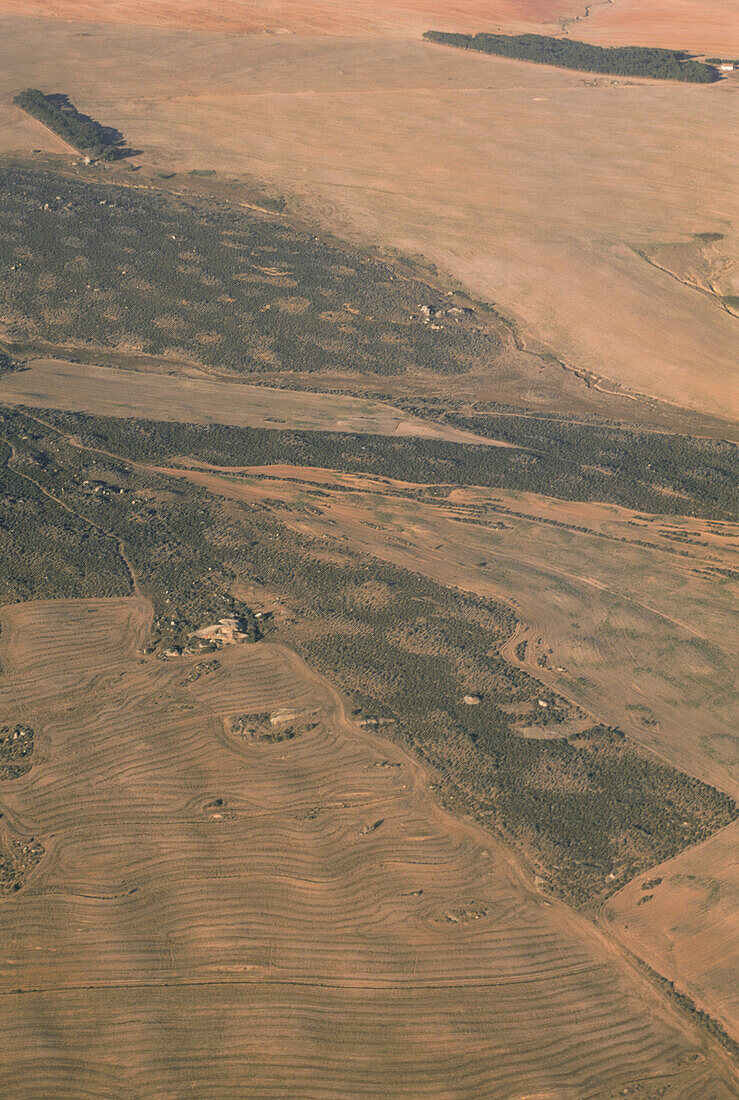 Aerial views over the Velddriff plains in the Western Cape