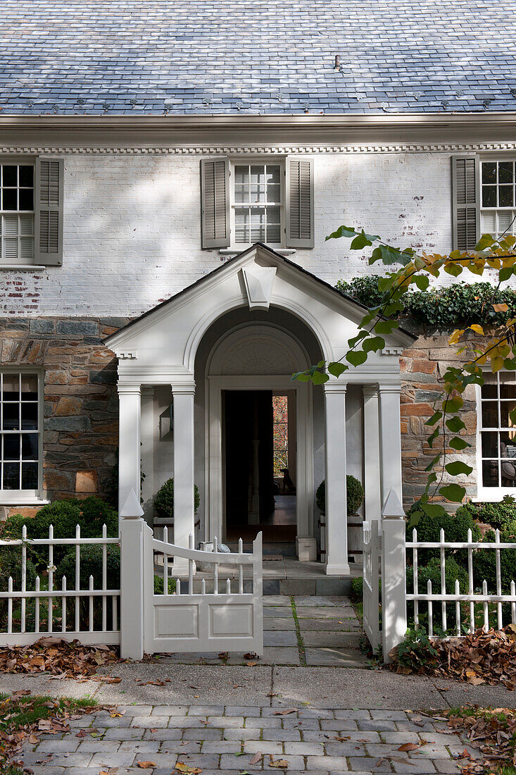 Porch exterior to house in Washington DC,  USA