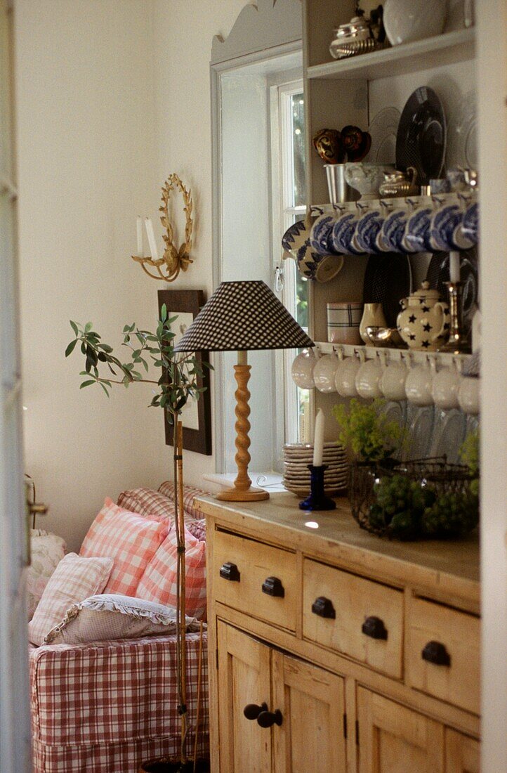 Dresser display in dining room