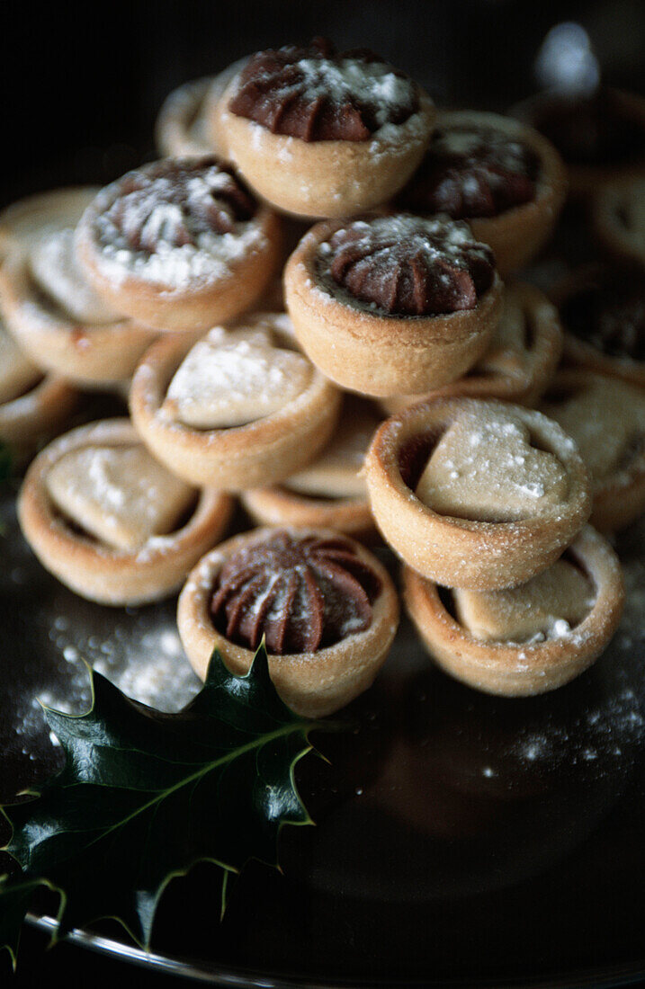 Pile of cookies close-up