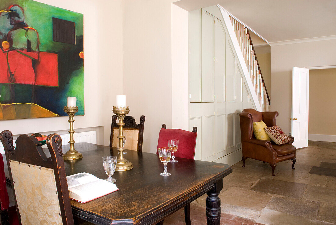 Interior of luxury dining room