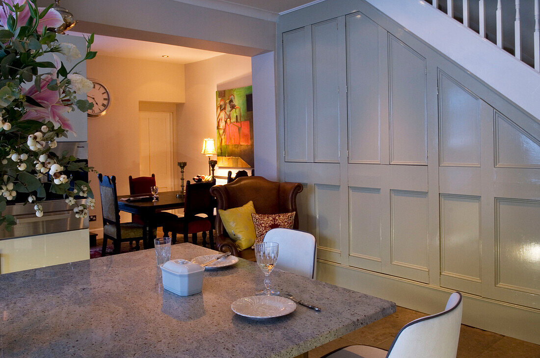 Kitchen worktop of luxury house