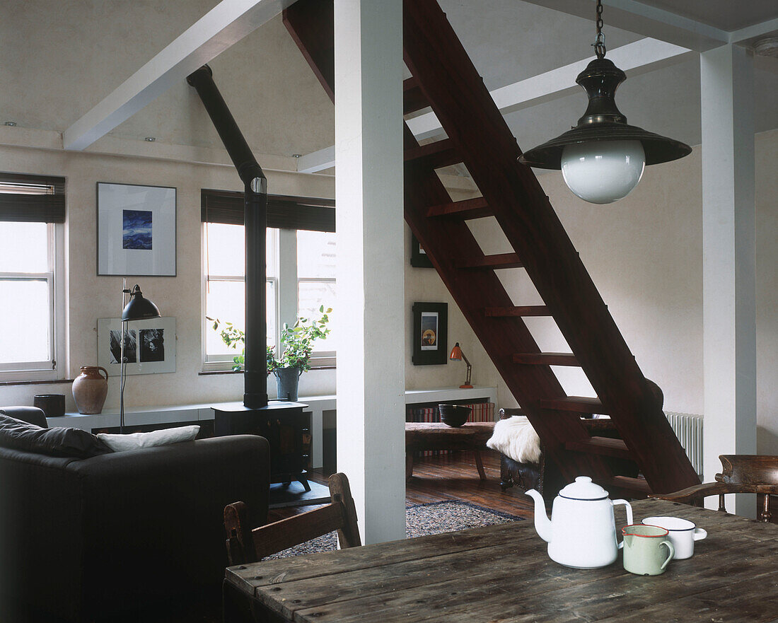 Living room interior view form dining room