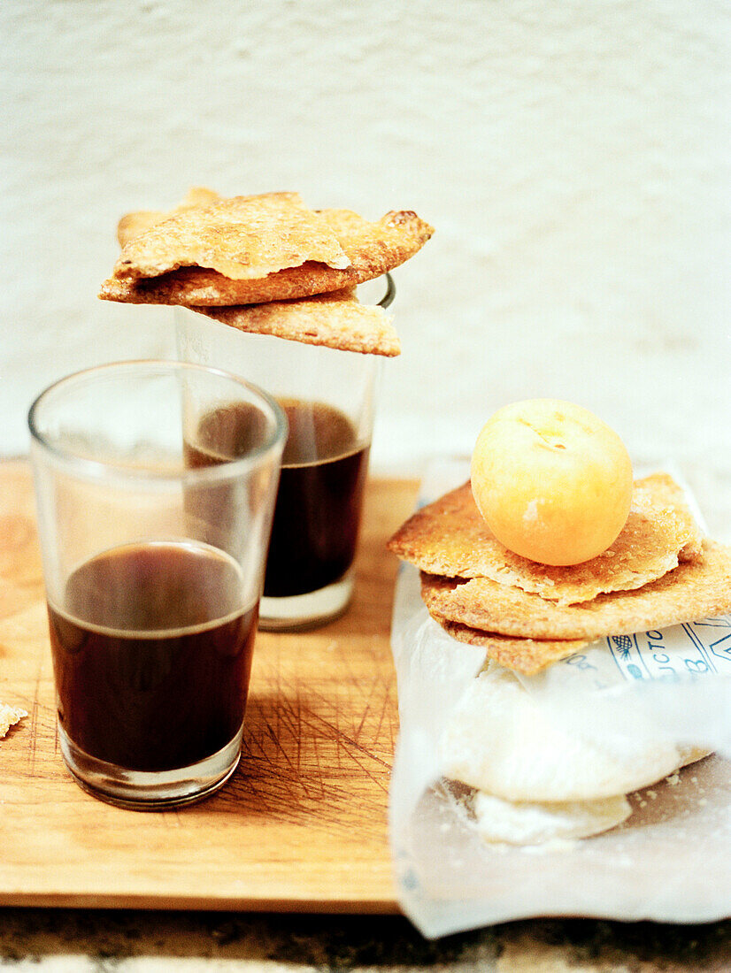 Espresso glasses and biscuits Spain