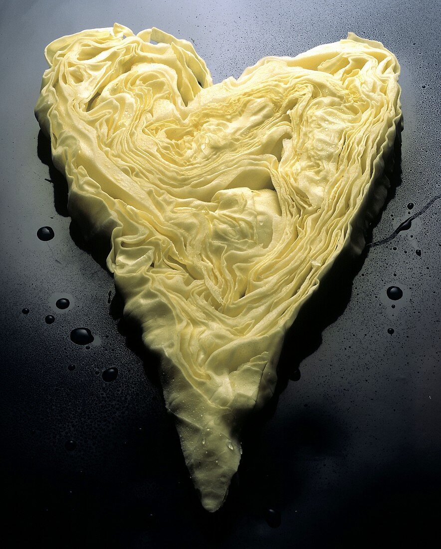 White Cabbage in the Shape of a Heart