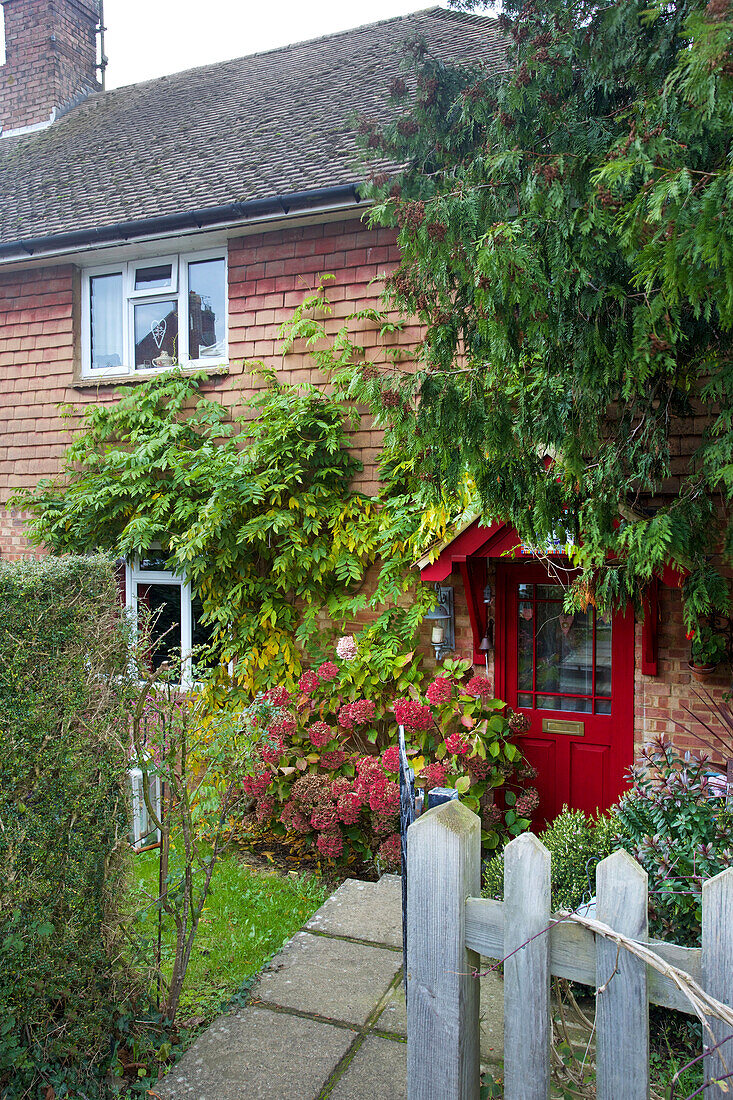 Front path and garden gate to Tenterden home Kent UK