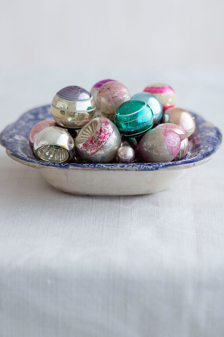 Vintage glass Christams baubles