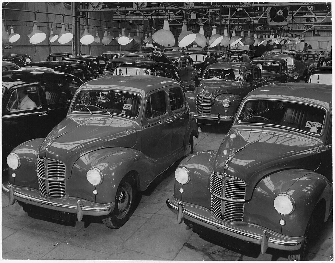 New Austin cars at the Longbridge Factory, Birmingham, UK