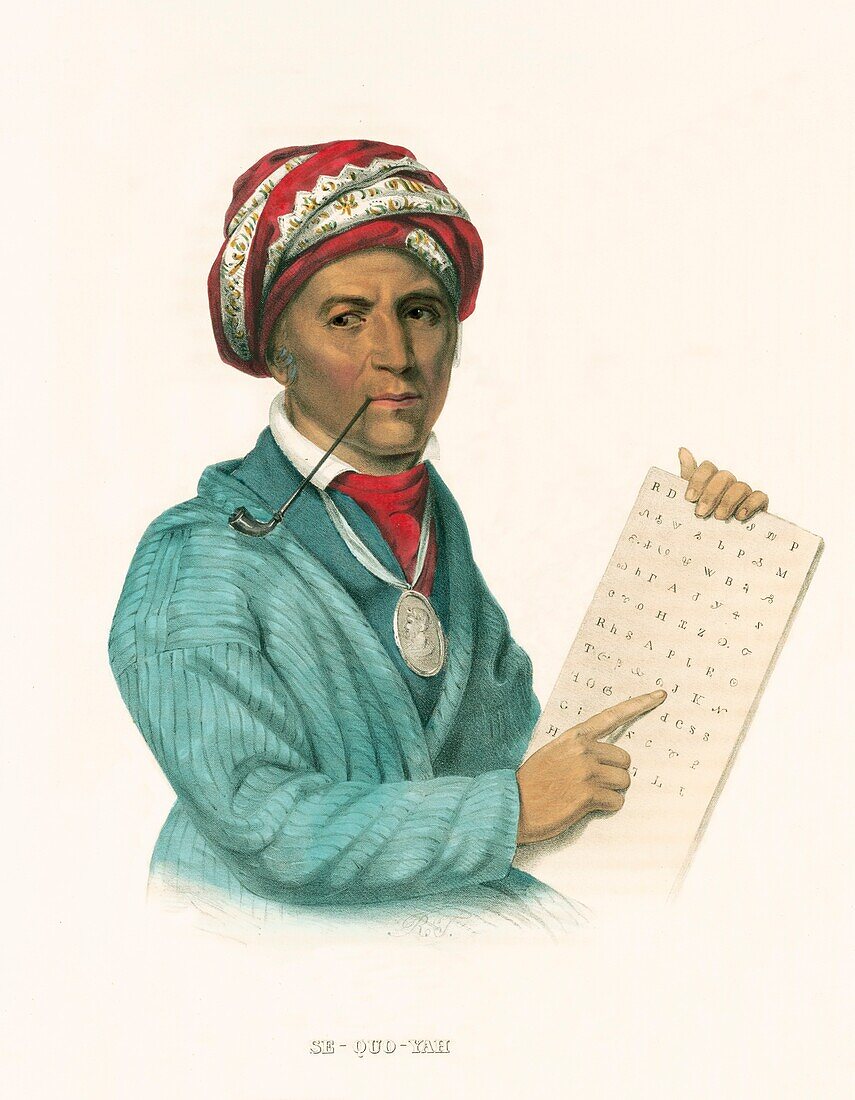 Sequoyah, inventor of the Cherokee alphabet