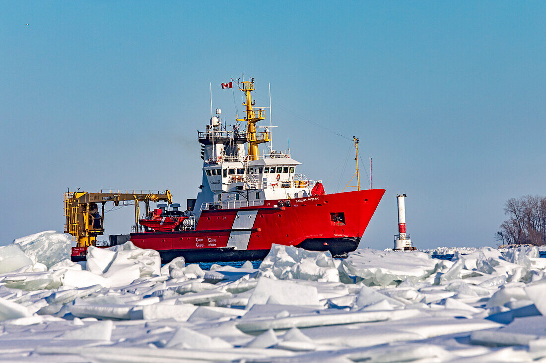 Canadian Coast Guard vessel icebreaking
