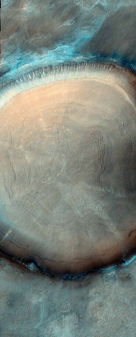 Ice-rich impact crater on Mars, TGO image