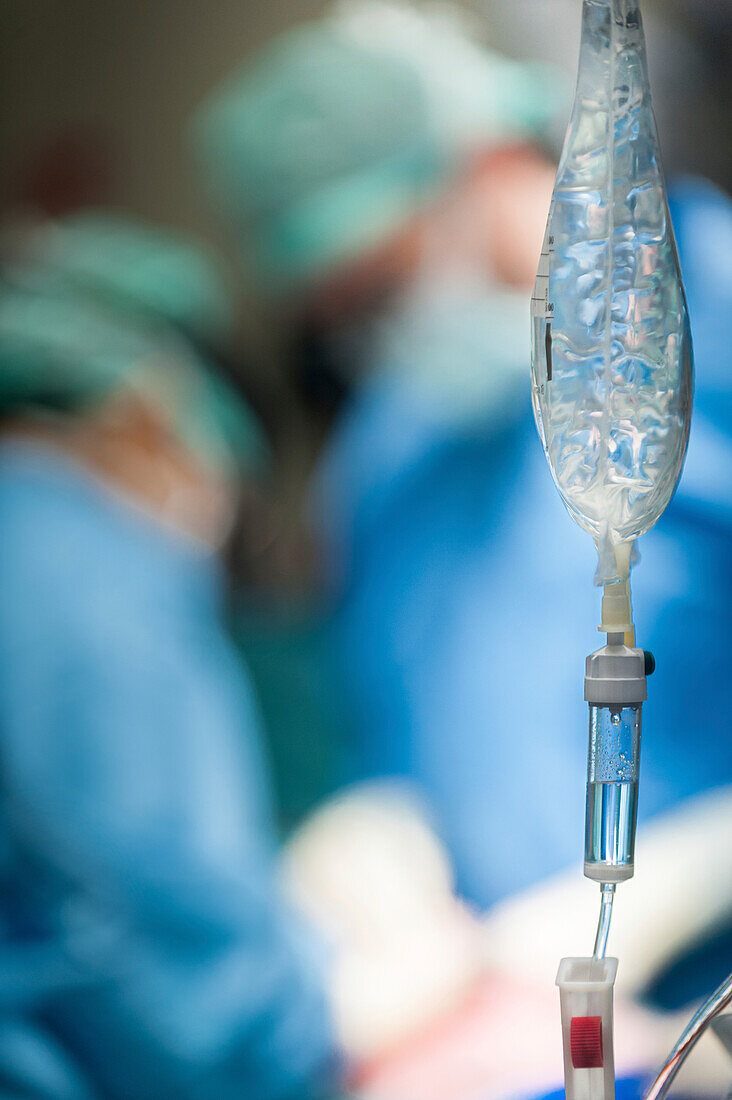IV bag during heart surgery