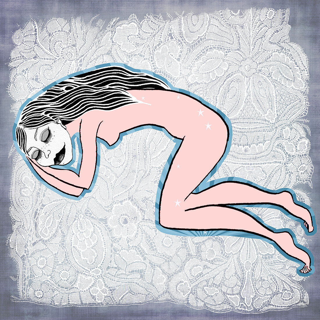 Sleeping, illustration