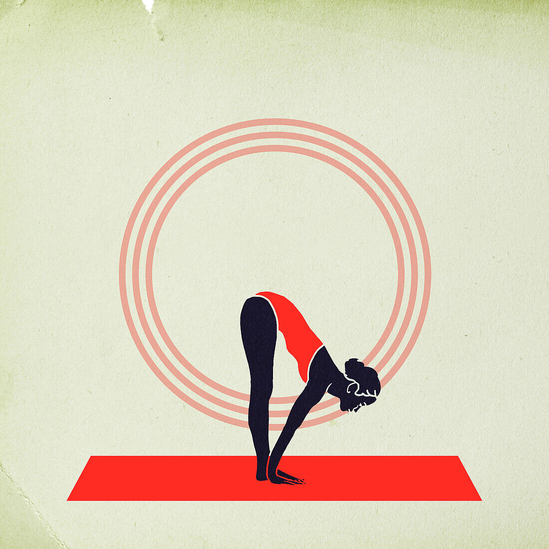 Woman doing a yoga pose, illustration