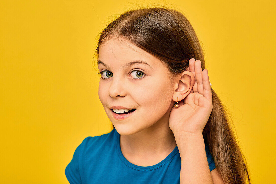 Young girl listening