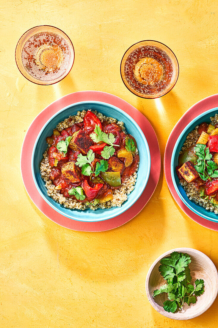 Chilli paneer with quinoa