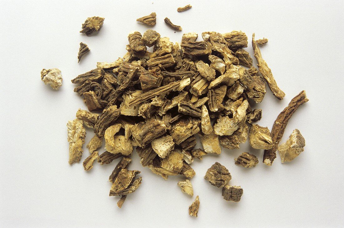 A heat of dried crushed angelica root