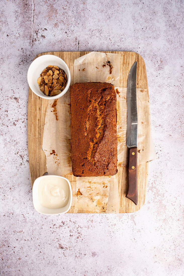 Gluten Free Bannana Bread with Greek Yogurt Icing