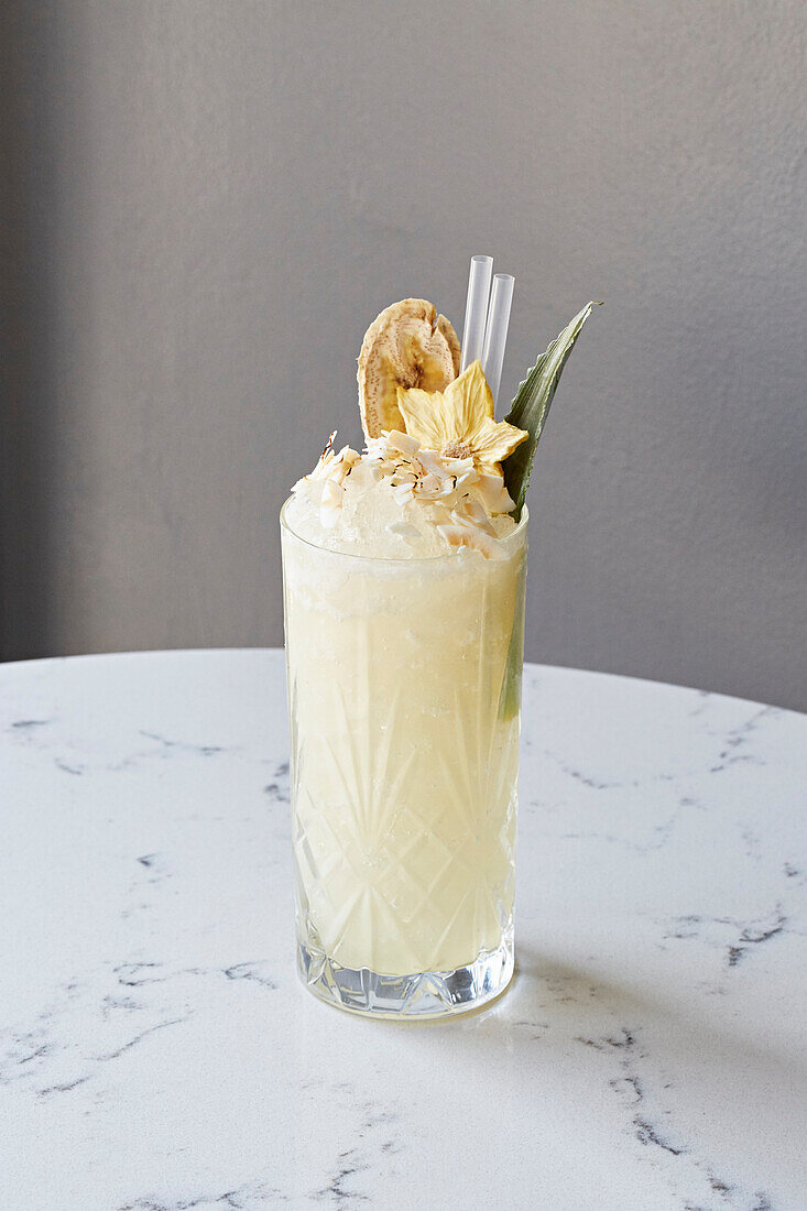 Coconut and banana cocktail