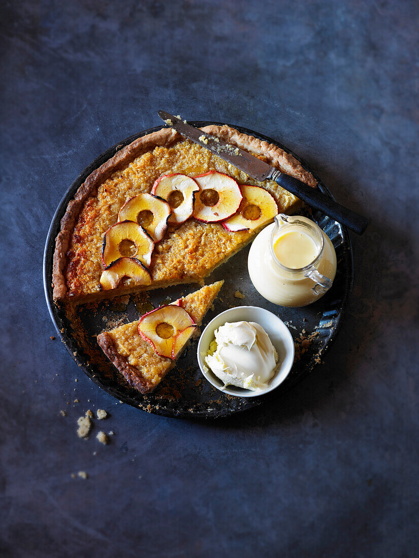 Treacle Tart (Sirupkuchen, England) mit Apfel