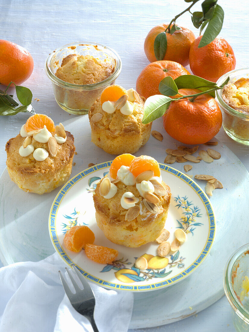 Mandarinen-Cupcakes aus dem Glas