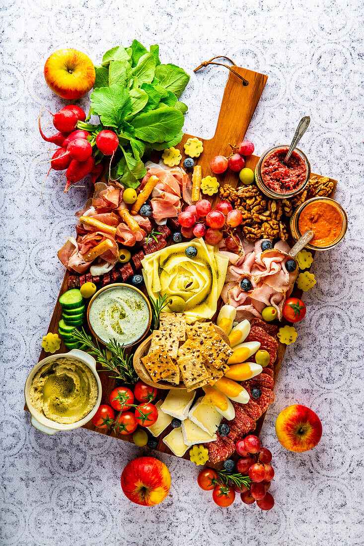 Rich antipasti platter