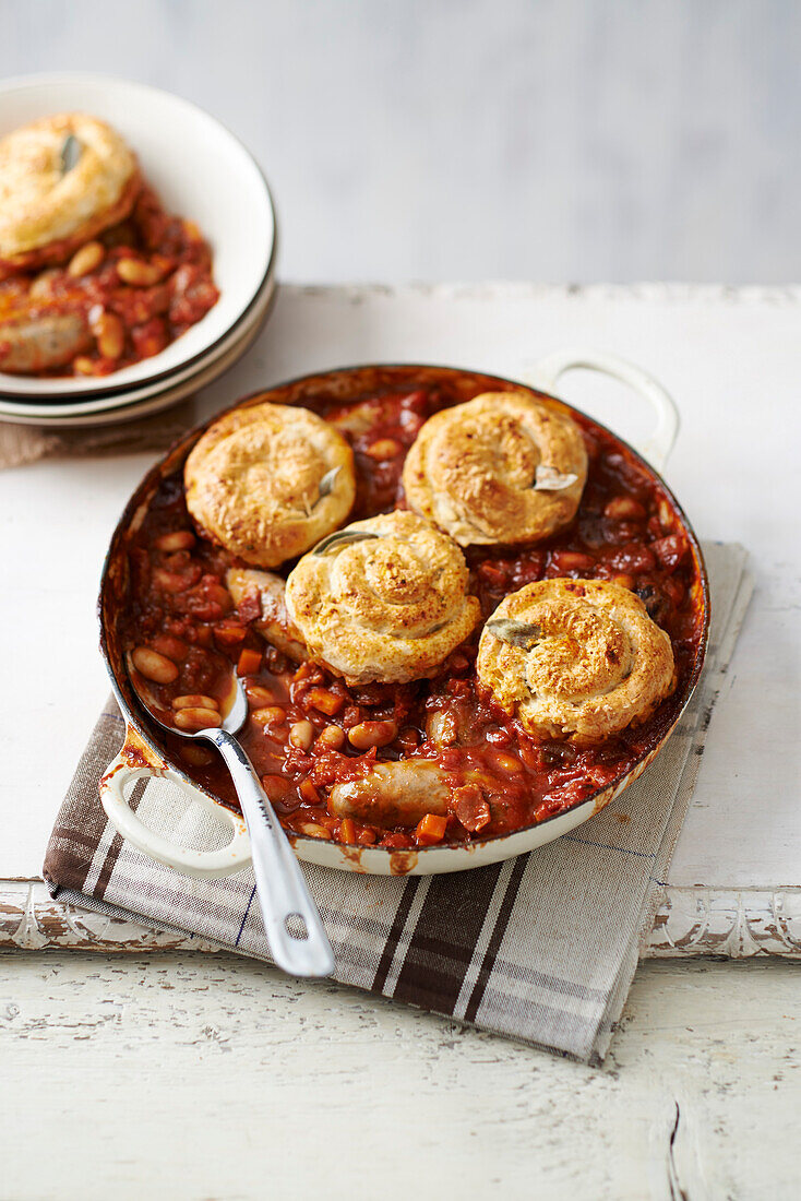 Wurst-Parmesan-Cobbler