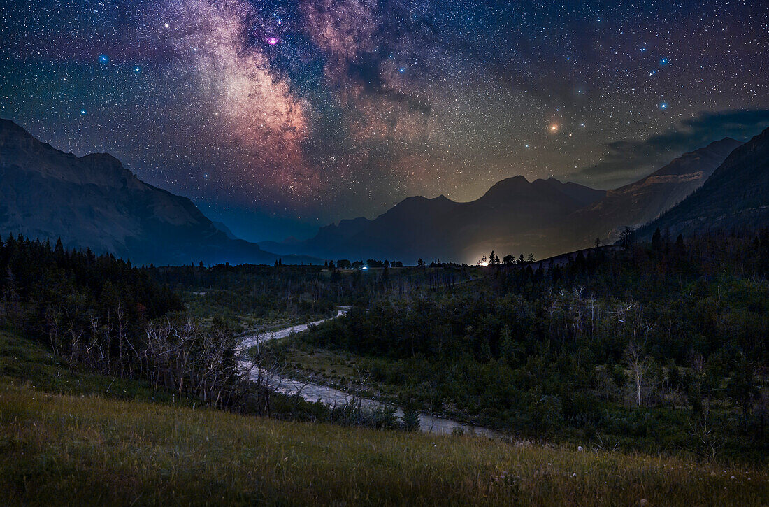 Milky Way over Blakiston Creek, Alberta, Canada