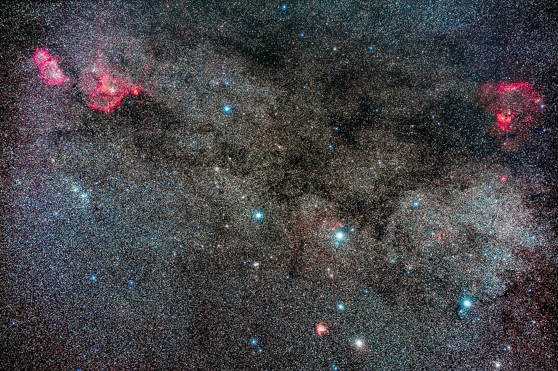 Cassiopeia clusters and nebulas
