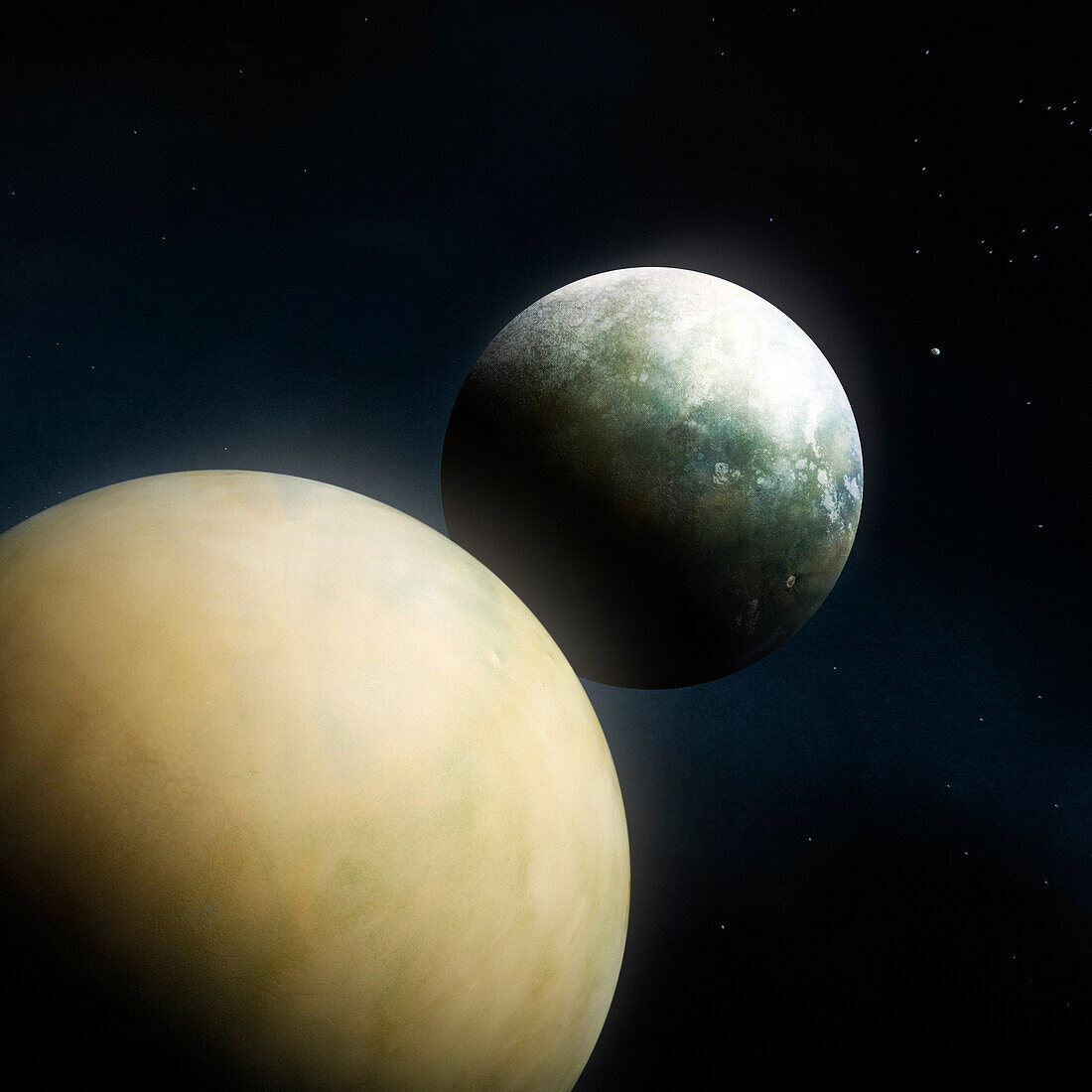 Exoplanets with atmospheres, composite image