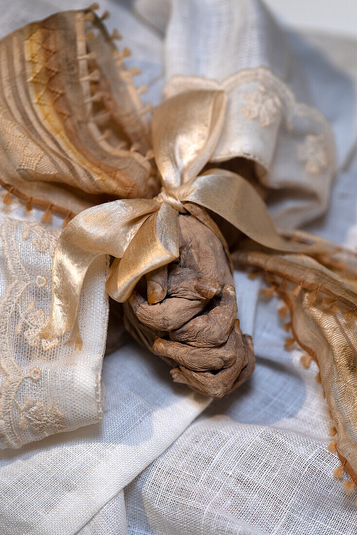 Female child mummy at Mummies of Quinto, Aragon, Spain